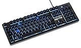 snakebyte S04 Pro Gaming Tastatur (PC) - Offiziell lizenzierte FC Schalke 04 Pro Gaming Tastatur / 26 Tasten Anti-Ghosting / 10 Mio Tastenanschläge / LED-Beleuchtung (7 Farben) / QWERTZ - DE Lay