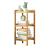 W&X Schmalen Regaleinheit Kunststoff Ecke Aufbewahrungsregal Für Küche Wohnzimmer Flur,Free Standing Bambus Bücherregal Regale,Multifunktionale Holz Lagerregal-3 dritte 34x33x78cm(13x13x31inch)