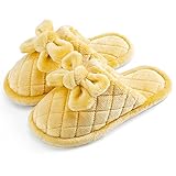 JHSLXD Frauenhausschuhe Herbst Und Winter Baumwollhausschuhe Herren rutschfeste Hausschuhe Dicke Warme Hausschuhe Studentenwohnheim Hausschuhe,Gelb,39.5 EU
