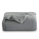 BEDSURE Kuscheldecke Sofa Decken grau - XL Fleecedecke für Couch weich und warm, Wohndecke flauschig 150x200 cm als Sofadecke Couchdeck