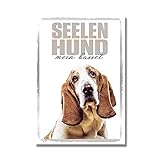 Basset Hound Seelenhund Dog Schild Spruch Türschild Hundeschild Warnschild S