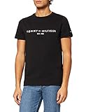 Tommy Hilfiger Herren Tommy Logo Tee T-Shirt, Schwarz (Jet Black Base), XXX-Large (Herstellergröße: XXXL)