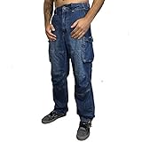 Jet Lag Jeans Safety mit Seitentaschen S-XXXXXL, Denim Lt. Navy, 3XL/32