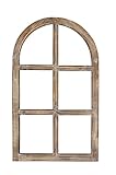 Vintage Living Nostalgie Holz Deko Fenster braun gewischt halbrund 42 x 2 x 70