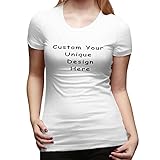 Custom Personalized Fügen Sie Ihr eigenes Design/Text/Foto Custom Personalized Women Soft Stretch Classic Fit Crew T-Shirt T