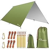 Ryaco Camping Zeltplane, 3m x 3m Tarp für Hängematte, wasserdicht Leicht Kompakt Zeltunterlage Picknickdecke Hammock für Camping Outdoor Plane für Ourdoor Camping MEHRWEG