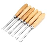 Holz Schnitzwerkzeuge, 6Pcs Holzmeißelset Geschnitzt Holzbearbeitung Holzschnitzset Mit Holzgriffen Handmeißel Stemmeisen Schnitzmesser DIY Schnitzwerkzeug Für Schnitzer Künstler Papa Männer Geschenk