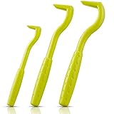 NatureAqua Zeckenzange, Zeckenhaken Zeckenentferner für Hund, Katze, Pferd & Menschen | 3er Set Zeckenhebe l Verschiedene Haken für alle Zecken-Größen | Schonende Zeckenentfernung in Sekunden | Grü