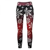 Tights Leggins Damen Sporthose High Waist Weihnachten Drucken Yoga Hosen Pants Sporthose Laufhose Aktiv Jogginghose Leggings Damen Hosen Elastische Blickdicht Yogahose Lange Yoga Legging