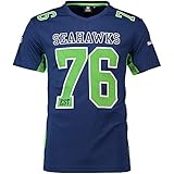 Fanatics Seattle Seahawks T-Shirt NFL Fanshirt Jersey American Football blau - L