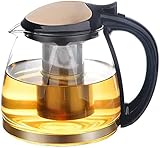 Teekannen WHLONG Restaurant Kessel Tasse 150 0ML Glas Große Filter Transparente Blase Einfacher Wasserkocher Wasserkocher für kaltes W