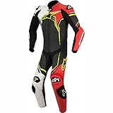 Alpinestars - Lederkombi GP Plus, schwarz-weiß-rot-gelb