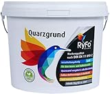 RyFo Colors Quarzgrund 5kg (Größe wählbar) - Profi Putzgrund weiß als Putzgrundierung für einen extrem griffigen Untergrund, innen und außen, gebrauchsfertig,