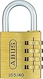 ABUS 3805-20 Zahlenschloss 165/40 - Vorhängeschloss aus Messing - mit individuell einstellbarem,Zahlencode - Kofferschloss Kofferschloss / Spindschloss - ABUS-Sicherheitslevel 4