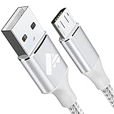 Micro USB Kabel 2M Nylon Micro USB Schnellladekabel Android High Speed Handy Ladekabel für Samsung Galaxy A10/ S7/ S6/ S5/ J7/J6/ Note 5, Huawei, PS4, Wiko, Nexus, Nokia, Kindle, M