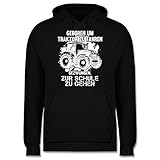 Shirtracer Fahrzeuge Fahrrad Bagger und Co. - Geboren um Traktor zu Fahren - XL - Schwarz - geboren Traktor männer - JH001 - Herren Hoodie und Kapuzenpullover für M