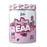 EAA Pulver 'Yum Yum' | Hochwertige EAAs Aminosäuren Komplex Hochdosiert – Amino 450 g (EAA- Wild Berry)