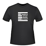 Raus gehen ist wie Fenster aufmachen, nur krasser, Herren T-Shirt - Fairtrade, Größe S, schw
