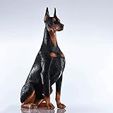 ZHWH Dobermann-Hund-Figur im Maßstab 1:6 Haustiermodell Realistische pädagogische gemalte Figur Dekoration Spielzeug Sammler Geschenk Erwachsene,B