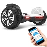 8.5' Premium Offroad Hoverboard Bluewheel HX510 SUV Deutsche Qualitäts Marke- Kinder Sicherheitsmodus & App - Bluetooth - Starker Dual Motor - Elektro Skateboard Self Balance Scooter (White)