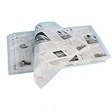 1000 Blatt Bio Einschlagpapier Hamburgerpapier Sandwichpapier Frischhaltepapier Pergamentersatz fettdicht Zeitung/mit Zeitungsdruck 25x38