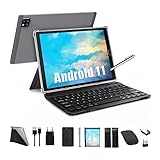 Android 11 Tablet 10 Zoll - FEONAL 5G WiFi Tablet PC Mit 4GB RAM 64GB ROM 128GB TF Mit Tastatur Maus Stift Quad-Core 1.6GHz 1080P FHD Bluetooth 5.0 6000mAh 13 MP Kamera WiFi GPS OTG-G