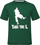 Kids Raven Take The Loss (L) Dance T-Shirt Jungen Mädchen Battle Royale Gamer Tee Top, flaschengrün, 12-14 J