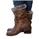 Damen Ankle Boots, Frauen Stiefeletten, Damen Stiefeletten,Rrunsv Frauen Ankle Boots,Comfort-Mehrweite, Reißverschluss Echtleder Reitstiefelette Stiefelette , Damen Stiefeletten, Frauen Ankle B