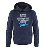 Comedy Shirts - Die meisten Menschen rufen Mich beim Namen Aber die Wichtigsten nennen Mich Papa! - Herren Hoodie - Navy / Weiss-Blau Gr. XL