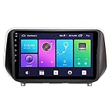 JAYLONG Autoradio kompatibel mit Santa Fe IX45 2018+ Radio Navigation Android 10.0 DSP Carplay IPS Touchscreen Mirrorlink BT 4G WiFi SWC mit Rückblickkamera (8 core 4G+WiFi 3G+32G)