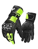 INBIKE Motorrad Handschuhe Herren Motorradhandschuhe Männer Wasserdicht Winddicht Touchscreen Knöchelschutz Aufprallschutz für Motorrad Radfahren Ganzjährig Schwarz&Grün,XXL