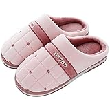 MR.XIANG Flauschige Hausschuhe/Weiche Flache Plüsch Pantoffel rutschfeste Outdoor/Indoor Für Drinnen Und Draußen pink EU 37.5/38