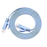 Ethernet-Kabel Ethernet-LAN-Netzwerkkabel RJ45-Patchkabel Flaches Design Kupfermaterial für Router-Switch Patchfeld 0,5 M, Blau Kreativ und nützlichDauerhaft Nützlich und praktisch Nettes Desig