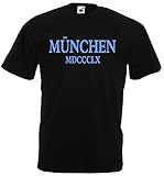 1860 Herren T-Shirt MÜNCHEN MDCCCLX löwen tshirtschwarz-M