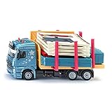 siku 3562, Fertighaus-Transporter, 1:50, Metall/Kunststoff, Multicolor, Inkl. Haus und Stickerbog