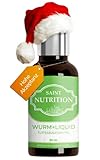 Saint Nutrition® Wurm+ Liquid Vegan, Flüssige Wurmkur & natürliche Entwurmung - besonders zu empfehlen für den Hund und die Katze - für Katzen und H