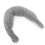 Massierendes Nackenkissen, Vibrierendes, Massierendes, Kabelloses Reisekissen, Weiches, Atmungsaktives Kopfstützkissen, Entspannt die Muskeln, Lindert Stress, Plüsch-Wrap-Pad für Zug, Auto, Flugzeug,