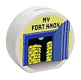 My Fort Knox Spardose mit Tresor und Goldbarren Motiv schöne Sparbüchse als Geschenk für Sparfüchse die Fort Knox mögen und Ihr Geld in einem Sparschwein sparen w