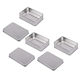 P Prettyia 3 Stück Rechteckige Leere Keksdose Gebäckdose tragbar Behälter Blechdosen Leere Dosen mit Deck