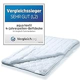 aqua-textil Soft Touch 4 Jahreszeiten Bettdecke 135 x 200 cm Steppdecke ca 520gqm Füllung atmungsaktiv Decke Winter S