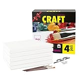 CRAFT Print Shop Premium Leinwand Keilrahmen Blanco Leinwände 100% Baumwolle 380 g/m2 Leinwand Zum Bemalen Kunstleinwände Rahmen Sortierte Größe (30 x 30 cm)