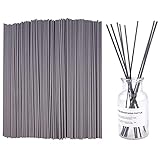TSLBW 200 Stück Rattanstäbchen Raumduft Stäbchen Reed Diffusor Sticks Grau Diffusor Rattan Reeds Ersatz Nachfüllsticks Öl Aroma Diffusor Sticks Öle Duftnachfüllung für Home Office 25cm x 3
