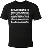 Mister Merchandise Herren Men T-Shirt Kfz-Mechaniker Definition Geschenk Gag Job Beruf Arbeit Witzig Spruch Tee Shirt Bedruckt Schwarz, L