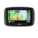 TomTom Motorrad Navi Rider 50 (4,3 Zoll, kurvige und bergige Strecken speziell für Motorräder, Stauvermeidung dank TomTom Traffic, Karten-Updates Westeuropa, Motorrad-Halterung, Updates über Wi-Fi)