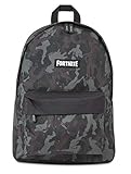 Fortnite Rucksack Schule Kinder, Kinderrucksack Jungen und Mädchen, Schulrucksack Jungen, Offiziellen Merchandise-Produkte, Gamer Geschenke Kinder (Schwarz Emotes)