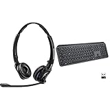 EPOS SENNHEISER IMPACT MB Pro 2 Stereo Bluetooth Mobile Headset inkl. USB-Ladekabel & Logitech MX Keys Kabellose Tastatur, Bluetooth & USB-Empfänger, USB-C Anschluss, Deutsches QWERTZ-Layout - Schw