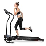 ISE Laufband für zuhause klappbar,Heimtrainer 750W 10KM/H für GEH-und Lauftraining mit LCD Bildschirm,verstellbar Programmen&Anti-Interferenz für Ausdauertraining (schwarz),Platzsparend,SY-1006