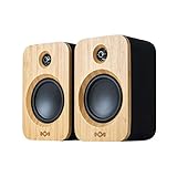 House of Marley Get Together Duo Bluetooth-Lautsprecher - Nachhaltig hergestellte Regallautsprecher , Wireless Soundsystem, Netzbetrieb/ 20 Stunden Akku, Aux-in-Funktion, High-Definition-Verstärk