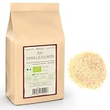 250g BIO Vanillezucker aus Rohrohrzucker und echter Vanille in bester Bio-Qualität - Vanille Zucker BIO ohne Aroma-Zusatz in biologisch abbaubarer Verpackung