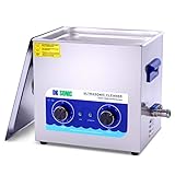 Tischplatte Ultraschallreiniger 10L Edelstahl Ultraschallreinigungsgerät Ultraschall-Reinigungsgerät für Schmuck Brillenklingen Prothesen Ketten Injektor Ring Halskette Uhren Rasierer Ohrringe G